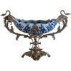 Lovecup Centerpiece Bowl with Bronze Handles - Blue and White L3944