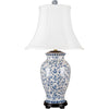 Lovecup BLUE AND WHITE FILIGREE PORCELAIN TABLE LAMP L053