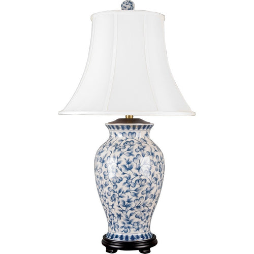 Lovecup BLUE AND WHITE FILIGREE PORCELAIN TABLE LAMP L053