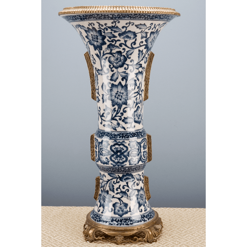 Lovecup Bird Bronze Ormolu Porcelain Vase - LOVECUP