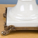 Lovecup White Crackle Porcelain Urn with Bronze Ormolu L196