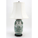 Lovecup Porcelain Lamp - Green And White Willow L142