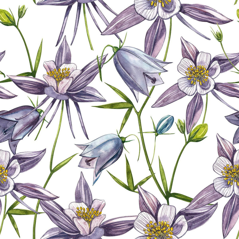 Purple Exotic Flowers Wallpaper