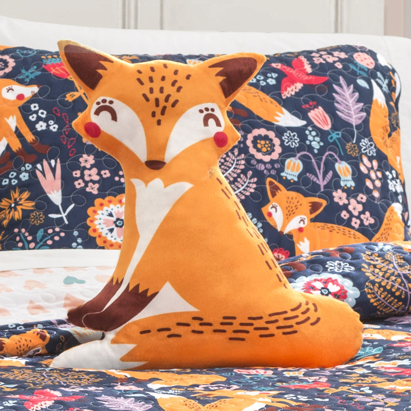 Pixie Fox Quilt 3 Piece Set Twin Size