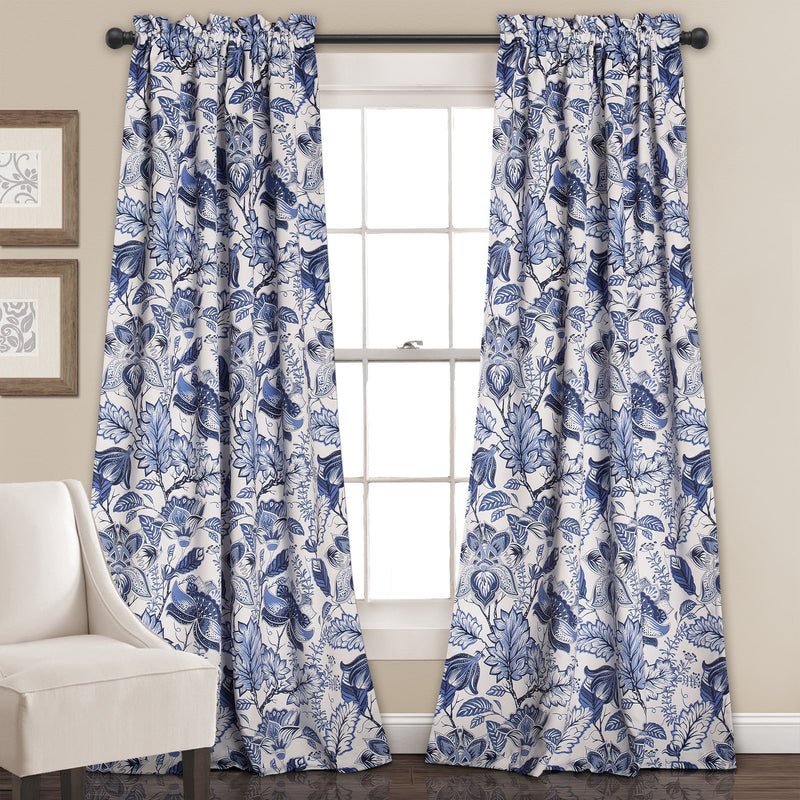 Cynthia Jacobean Light Filtering Window Curtain Set