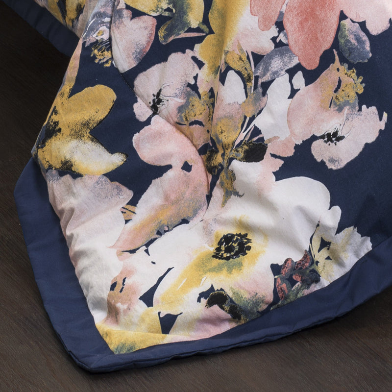 Floral Watercolor Comforter 7 Piece Set