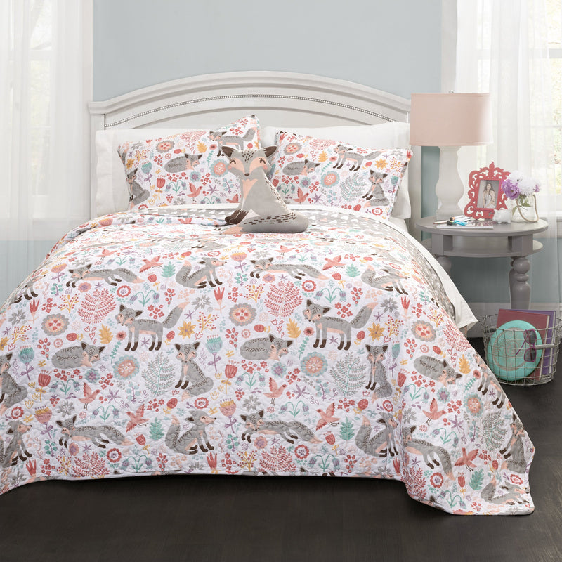 Pixie Fox Quilt 3 Piece Set Twin Size