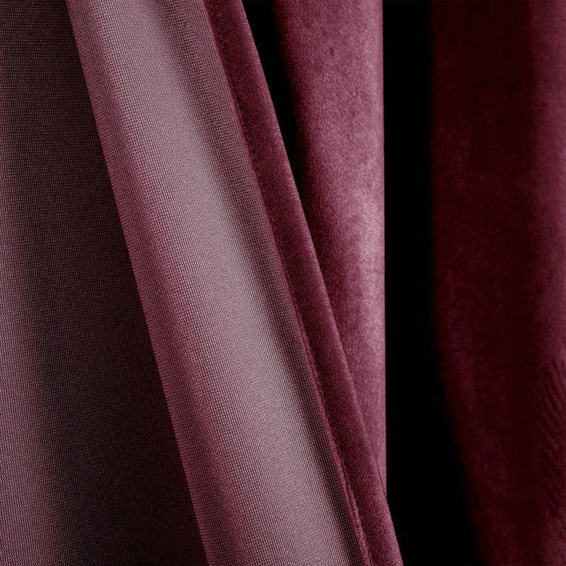 Prima Velvet Solid Grommet Light Filtering Window Curtain Panel Set