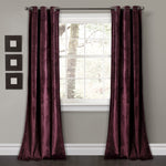 Prima Velvet Solid Grommet Light Filtering Window Curtain Panel Set