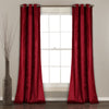 Prima Velvet Solid Grommet Light Filtering Window Curtain Panel Set