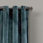 Prima Velvet Solid Grommet Light Filtering Window Curtain Panel Set