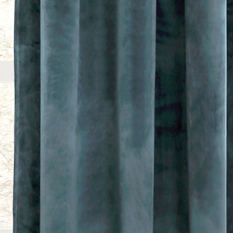 Prima Velvet Solid Grommet Light Filtering Window Curtain Panel Set