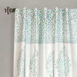 Teardrop Leaf Room Darkening Window Curtain Panel Set