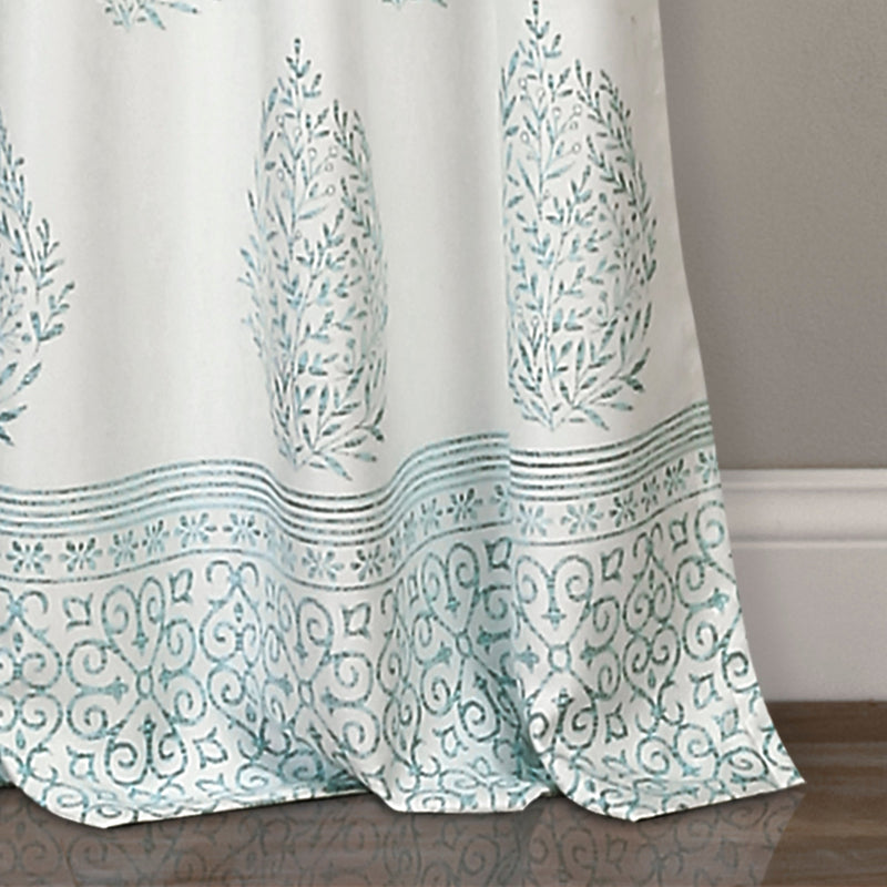 Teardrop Leaf Room Darkening Window Curtain Panel Set