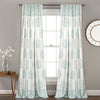 Teardrop Leaf Room Darkening Window Curtain Panel Set