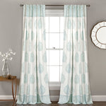 Teardrop Leaf Room Darkening Window Curtain Panel Set
