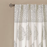 Teardrop Leaf Room Darkening Window Curtain Panel Set