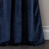 Prima Velvet Color Block Room Darkening Window Curtain Panel Set