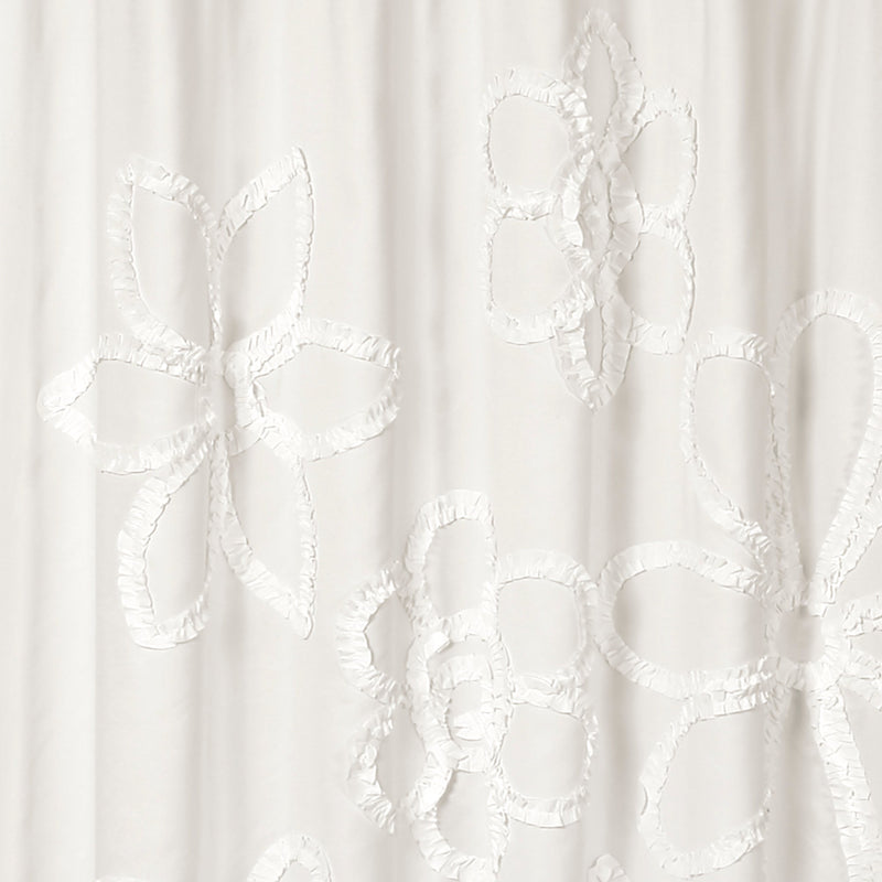 Ruffle Flower Shower Curtain