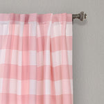 Kelly Checker Light Filtering Window Curtain Panel Set