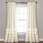 Allison Ruffle Window Curtain Panel Set