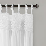 Lydia Ruffle Window Curtain Panel Set