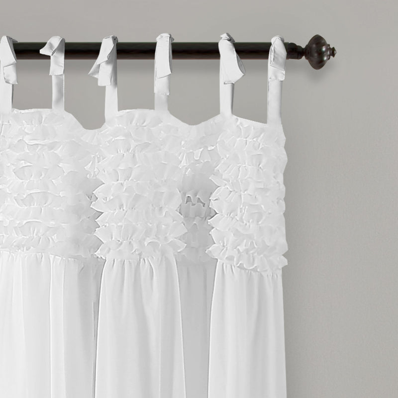 Lydia Ruffle Window Curtain Panel Set