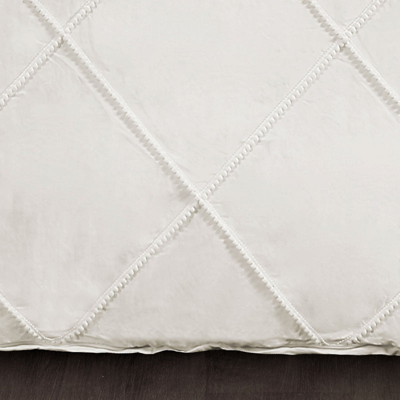 Diamond Pom Pom 3 Piece Comforter Set