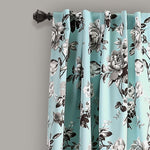 Tania Floral Light Filtering Window Curtain Panel Set