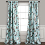 Tania Floral Light Filtering Window Curtain Panel Set