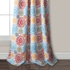 Blooming Flower Room Darkening Window Curtain Panel Set