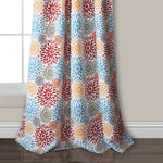 Blooming Flower Room Darkening Window Curtain Panel Set
