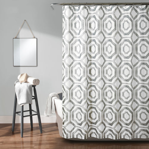 Octagon Blocks Shower Curtain