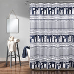 Llama Stripe Shower Curtain