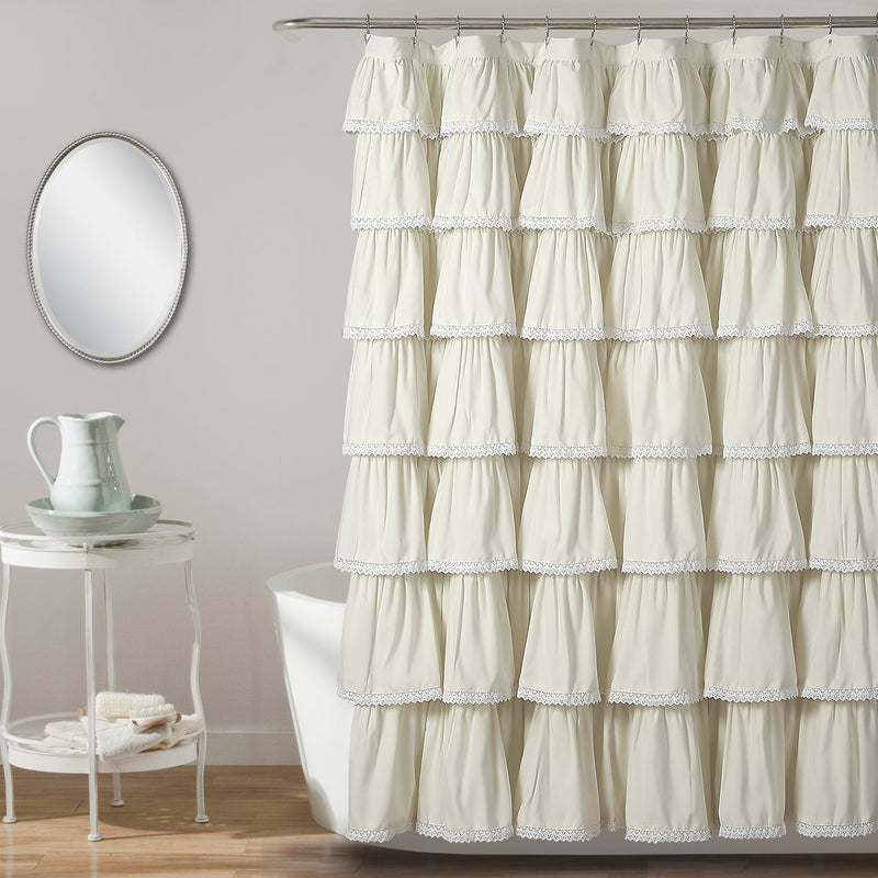 Lace Ruffle Shower Curtain