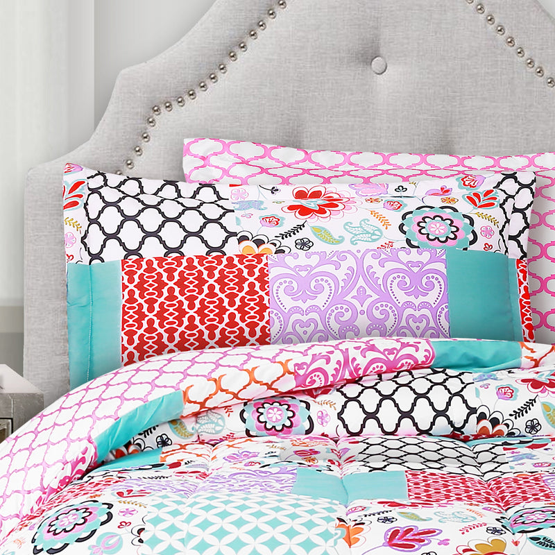 Brookdale Patchwork Comforter Set Back To Campus Dorm Room Bedding