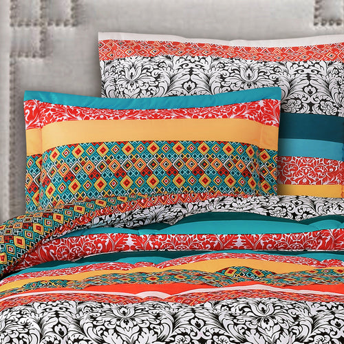 Boho Stripe 5 Piece Comforter Set Back To Campus Dorm Room Bedding
