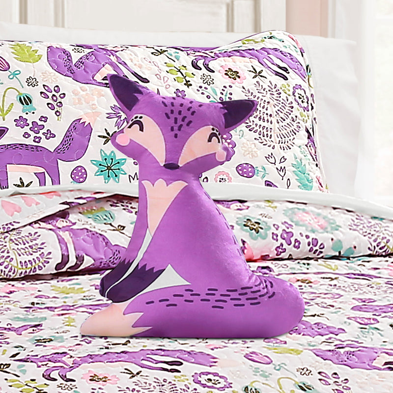 Pixie Fox Quilt 3 Piece Set Twin Size