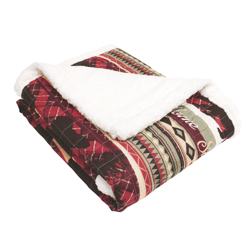 Holiday Lodge Sherpa Throw