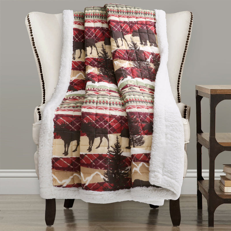 Holiday Lodge Sherpa Throw