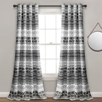 Hygge Geo Light Filtering Window Curtain Panel Set