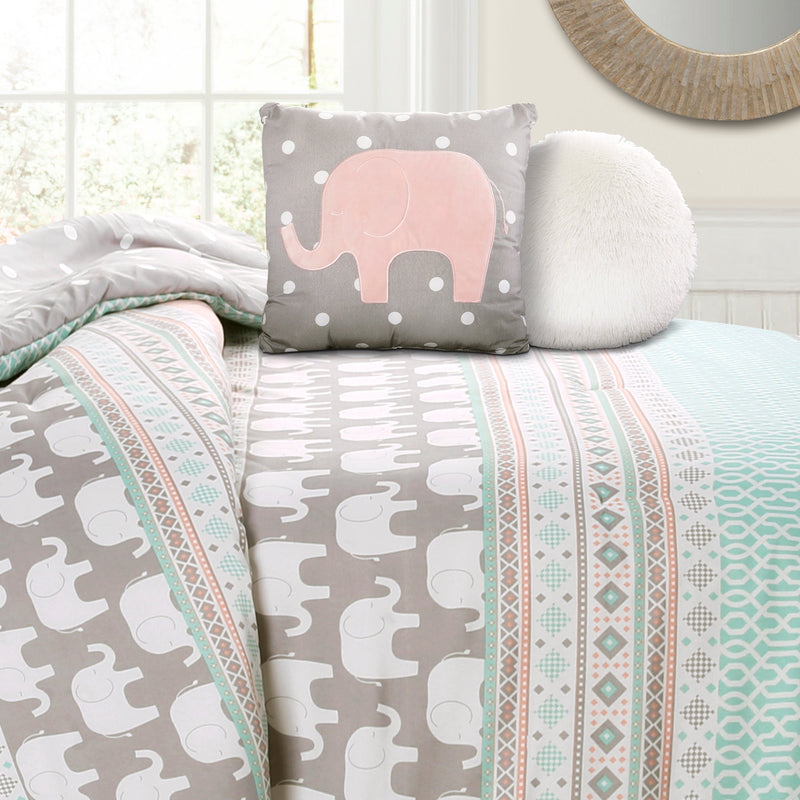 Elephant Stripe Comforter Set