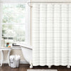 Modern Galaxy Waffle Woven Cotton Shower Curtain