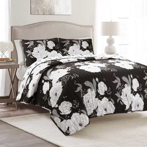 Zinnia Floral 3 Piece Quilt Set