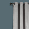 Prima Velvet Solid Grommet Light Filtering Window Curtain Panel Set