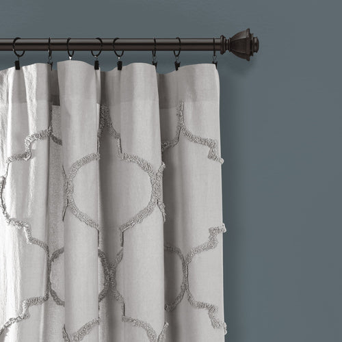 Avon Chenille Trellis Window Curtain Panel Set
