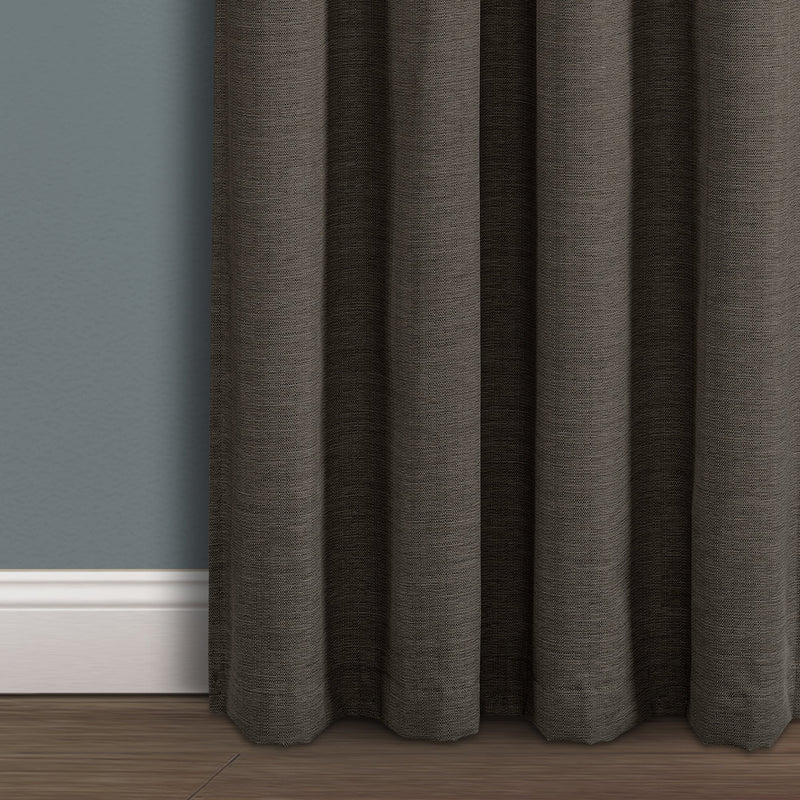 Faux Linen Absolute Blackout Window Curtain Panel