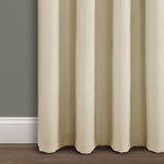 Faux Linen Absolute Blackout Window Curtain Panel