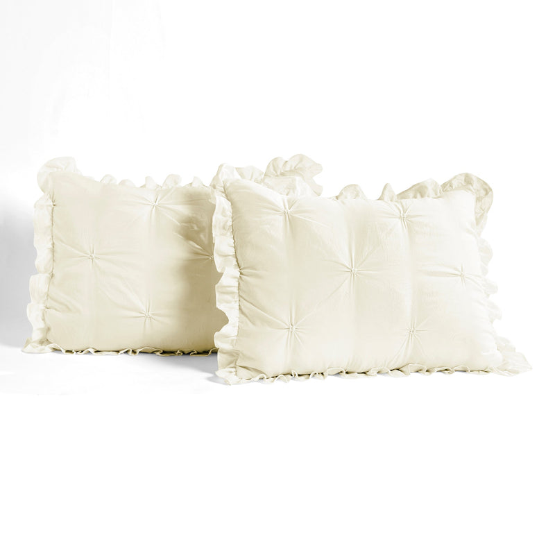 Ravello Pintuck Ruffle Skirt Bedspread Set