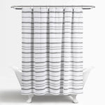 Stripe Clip Jacquard Shower Curtain